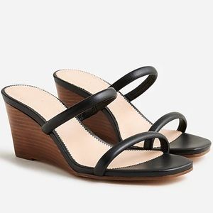 J. Crew Black Wedge Sandals